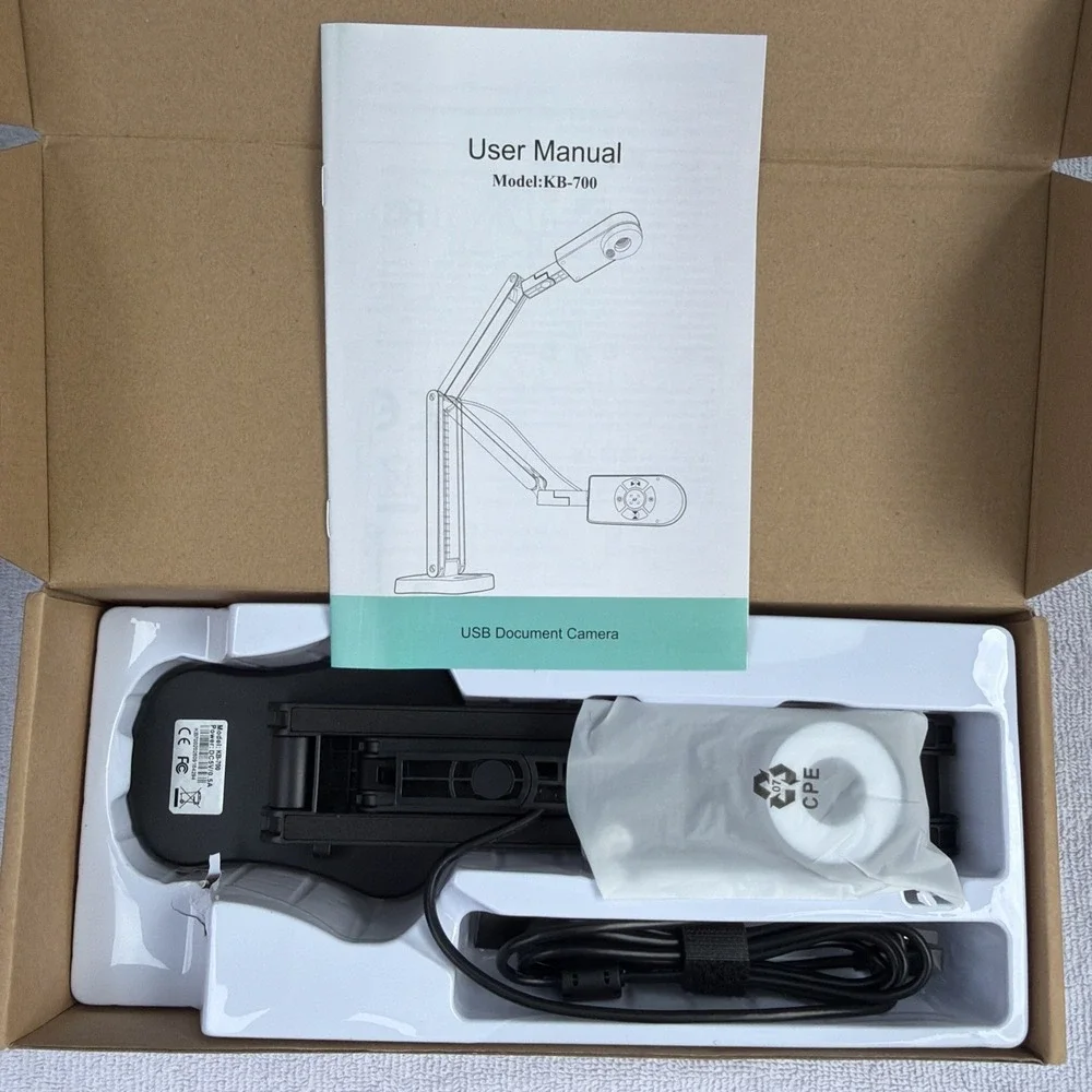 PAKOTOO 8MP USB Document Camera for Teachers and Classroom A3 A4‎ Black